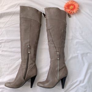 Guess Moyen leather upper over the knee boot